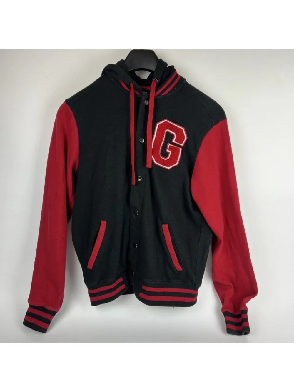 Harry Potter Gryffindor Varsity Hoodie Jacket Black Red Mens Medium
